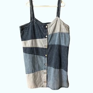 GAP Denim Patchwork Mini Dress Size XXL